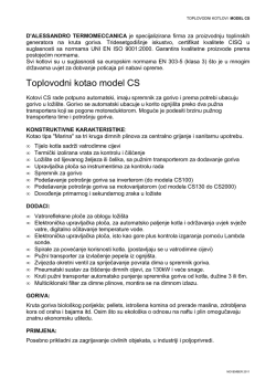 OPIS KOTLA mod. CS
