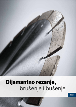 Dijamantno rezanje, bru&scaron;enje i bu&scaron;enje