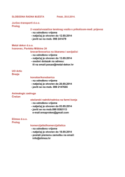 Slobodna radna mjesta