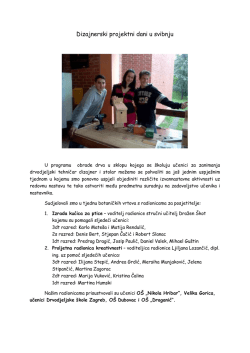 Dizajnerski projektni dani u svibnju