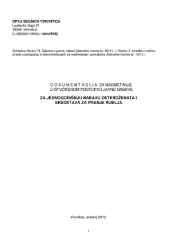 Dokumentacija - Opća bolnica Virovitica