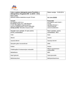 Denkmit vlazne maramice za pod 15 kom_Lista o sastavu detegenta