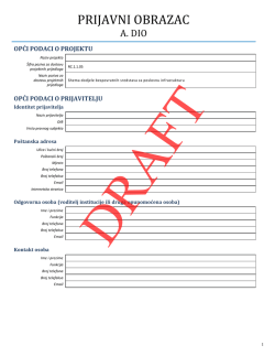 PRIJAVNI OBRAZAC