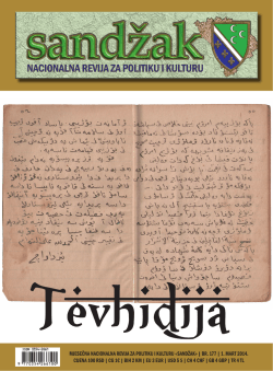 mjesečna nacionalna revija za politiku i kulturu «sandžak