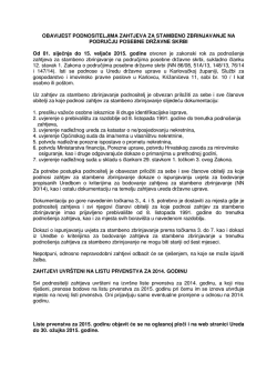 Obavijest-Stambeno zbrinjavanje 2015