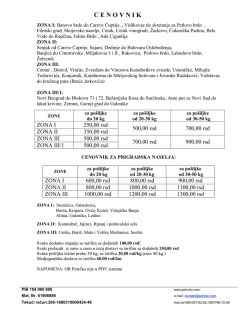 C E N O V N I K - Potrčko dostava Beograd