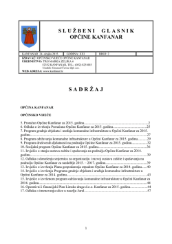 Službeni glasnik općine Kanfanar
