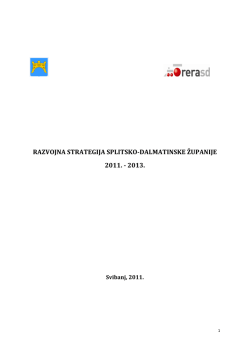 razvojna strategija splitsko-dalmatinske županije 2011. - 2013.