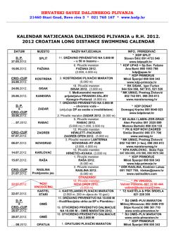 Kalendar d.p. 2012.pdf - Hrvatski savez daljinskog plivanja