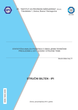 STATISTIČKA ANALIZA PODATAKA O OBAVLJENIM