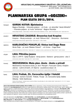 PLANINARSKA GRUPA &raquo;GOJZEKI&laquo;