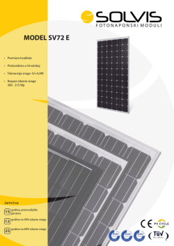 MODEL SV72 E
