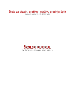 Graditeljska obrtnička i grafička &scaron;kola u Splitu