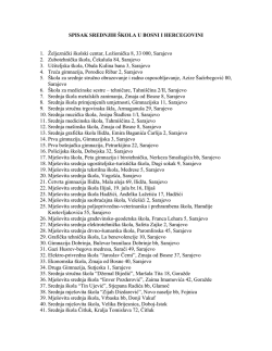 Spisak srednjih skola u BiH