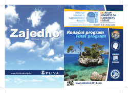 Konačni program - Hrvatski kongres o Alzheimerovoj bolesti