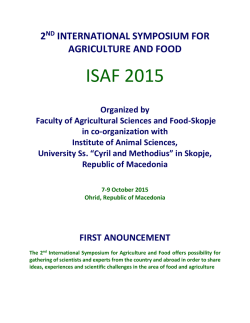 ISAF 2015 - www . fznh . ukim . edu . mk