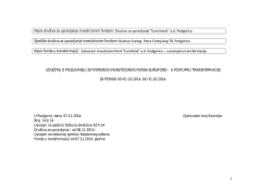 Izvje&scaron;taj ZIF Eurofond Oktobar 2014