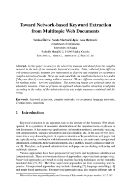 Toward Network-based Keyword Extraction from