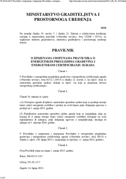 (78 26.06.2013 Pravilnik o izmjenama i dopunama Pravilnika