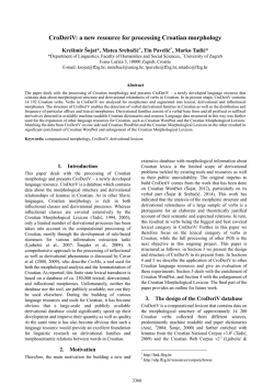 CroDeriV: a New Resource for Processing Croatian Morphology
