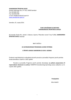 SAMOBORSKI &Scaron;PORTSKI SAVEZ Andrije Hebranga 26 a, P.P. 85