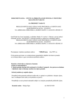 Pregled, ispitivanje i izdavanje protokola o ispitivanju