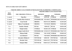 Razgovori s predmetnim učiteljima - OŠ IGK