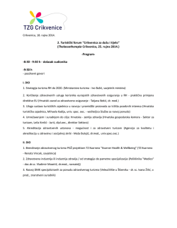 2. Turistički forum "Crikvenica za du&scaron;u i tijelo