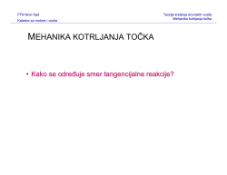 MEHANIKA KOTRLJANJA TOČKA - Teorija kretanja drumskih vozila