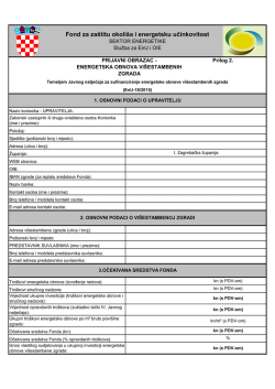 Prilog 2 - Prijavni obrazac EOVSZ
