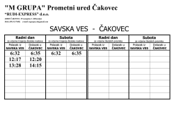 "M GRUPA" Prometni ured Čakovec SAVSKA VES