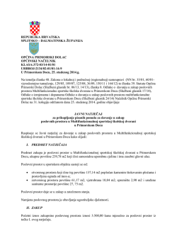 Javni natječ. za zakup poslovnih prostora
