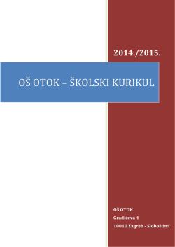 OŠ OTOK – ŠKOLSKI KURIKUL