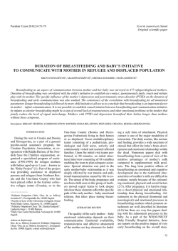 duration of breastfeeding and baby`s initiative to