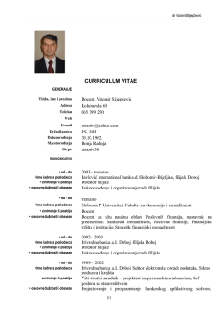 dr Vitomir Slijepčević - Fakultet za ekonomiju i menadžment