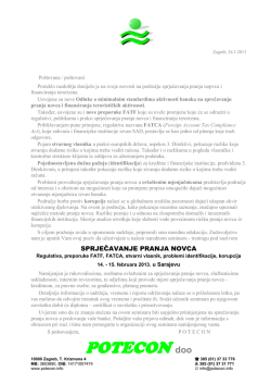 sprječavanje pranja novca