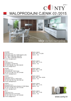 MALOPRODAJNI CJENIK 03 /2015.