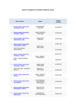 domovi za tjelesno ili mentalno o&scaron;tećene osobe (osnivač Republika