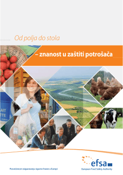– znanost u zaštiti potrošača Od polja do stola - EFSA