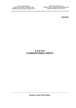 2. Nacrt zakona o zdravstvenoj za&scaron;titi