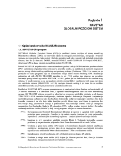 Poglavlje 1 NAVSTAR GLOBALNI POZICIONI SISTEM