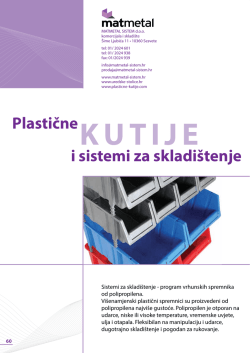 Plastične kutije i sistemi za skladištenje