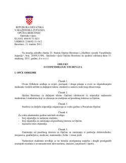 odluka o stipendiranju