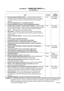 Predavač: mr. sc. Robert Ribarić, dipl.oecc., konzultant