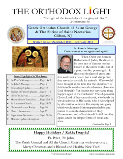 THE ORTHODOX L GHT - Saint George Clifton