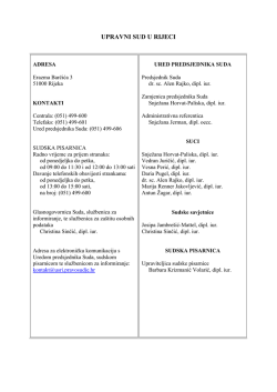 UPRAVNI SUD U RIJECI