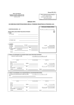 obrazac rpo za dobivanje identifikacionog broja i