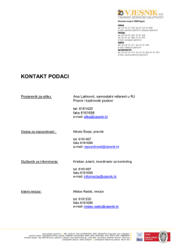 KONTAKT PODACI