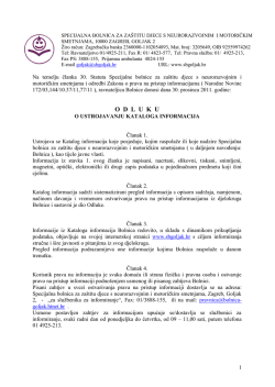 odluka o ustrojavanju kataloga informacija