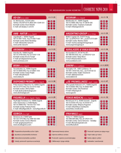 Popis izlagača na CN 2010 sa njihovim kontakt